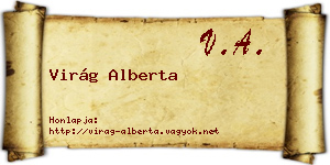 Virág Alberta névjegykártya
